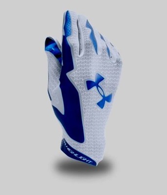 nike football gloves blue and white